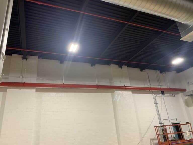 Color-coded pipes & ceiling – after
